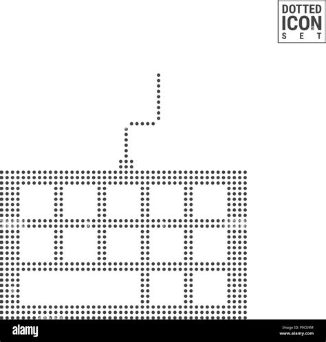 Keyboard Dot Pattern Icon. Keyboard Dotted Icon Isolated on White ...