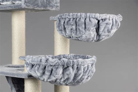 Cat Tree Kilimandjaro De Luxe Plus Light Grey Cattreeking Co Uk