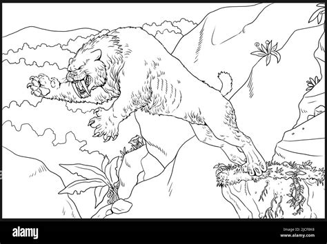 Coloring Pages Of Saber Tooth Tiger