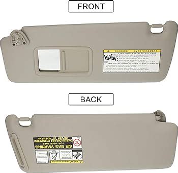 X Autohaux Front Left Side Car Sun Visor For Toyota Highlander