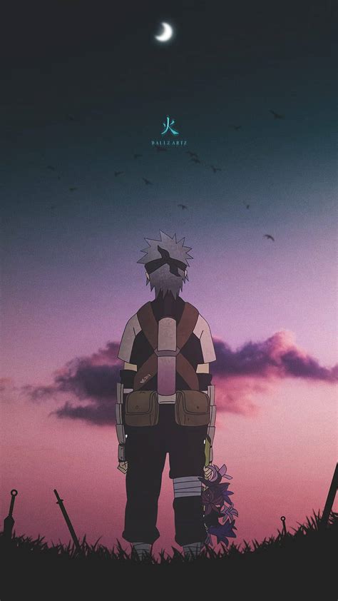 Download Kakashi Iphone Aesthetic Purple Sky Wallpaper