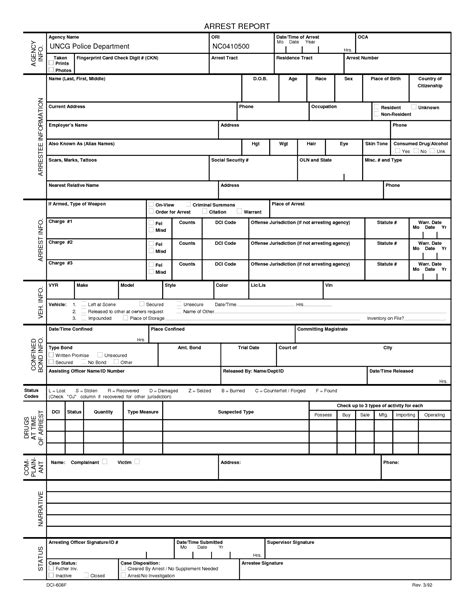 Printable Police Report