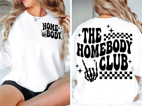 The Homebody Club SVG PNG Antisocial Sublimation Design Retro