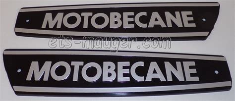 Logo réservoir MOTOBECANE 88 89 881 argent Ets Mauger