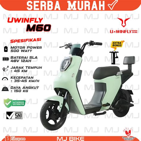 Jual Sepeda Listrik E Bike Uwinfly R S M Ah Bonus Helm