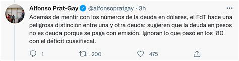 Alfonso Prat Gay Malas noticias para los K es falso que Macri endeudó más en dólares que