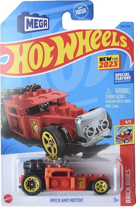Amazon Hot Wheels Brick And Motor Brick Rides 4 5 Red 104 250