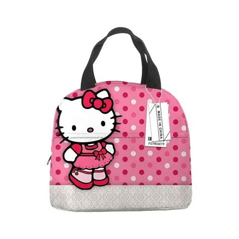 Sanrio Cartoon Cute Hello Kitty Lunch Bag Girl Large Capacit Portable