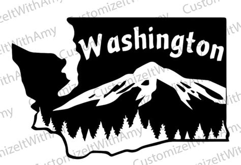 Washington State Svg Multi Layer Vector File Etsy