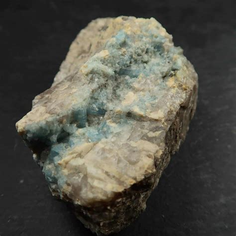 Aquamarine On Quartz From Brazil Buy Aquamarine Online Uk Minerals