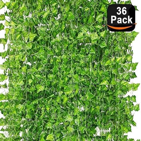 Eqwljwe Decorative Faux Leaf Hanging Artificial Ivy Vines Strands