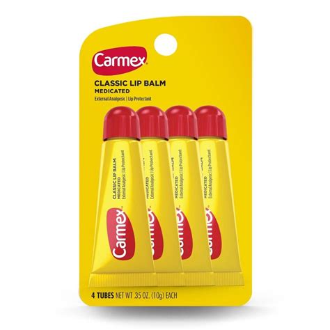 Carmex Classic Lip Balm Medicated Tube 4pk14oz Carmex Classic Lip