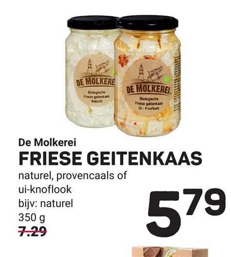 Friese Geitenkaas Naturel Provencaals Of Ui Knoflook Aanbieding Bij