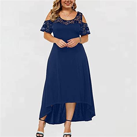 Robe L Gante Pour Femme Grande Taille Dentelle Florale Paules