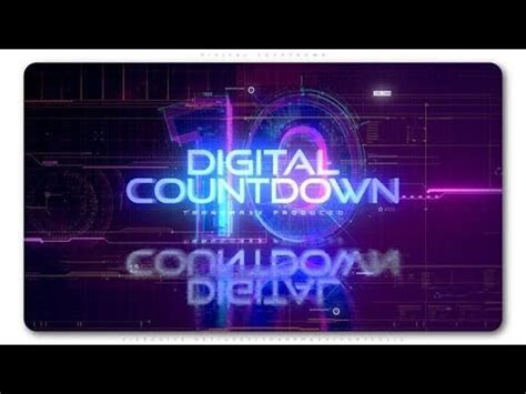 Digital Countdown After Effects Template Ae Templates Youtube