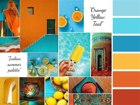 Orange And Teal Indian Summer Color Palette Orange Color Palettes