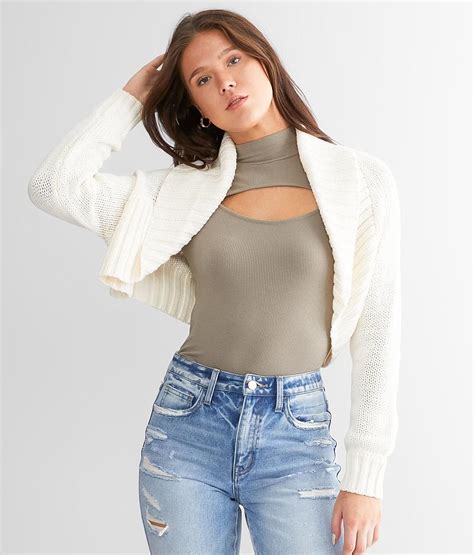 Willow And Root Cropped Cardigan Sweater Womens Sweaters In Ecru Buckle