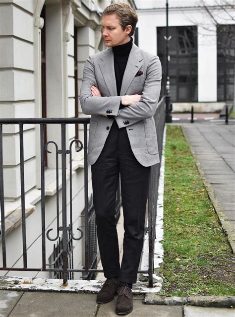 Sleek Grey Blazer Black Pants Outfits For Men Suits Expert