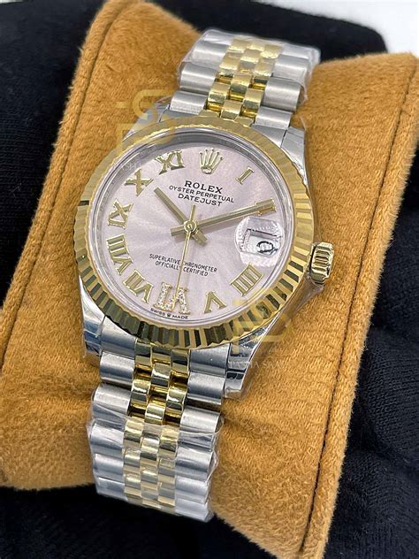 Rolex Datejust 31 mm Pırlantalı Gümüş Kadran Saat Replika Saat Eta