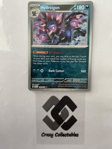 Pokemon Cards Hydreigon 140 193 SV Paldea Evolved Reverse Holo Mint