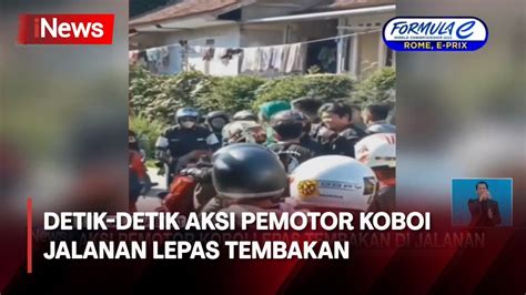 Detik Detik Aksi Pemotor Koboi Jalanan Lepas Tembakan Di Bogor YouTube