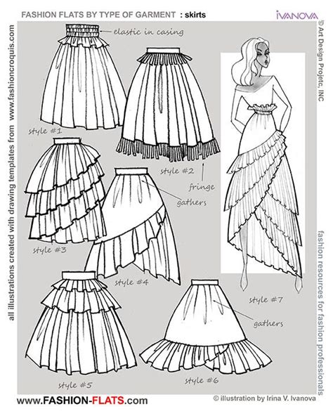 Full Skirt Illustration Fashion Design Fashion Design Drawings