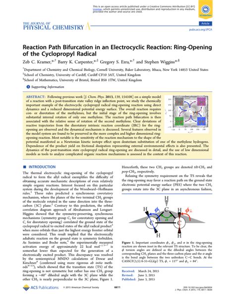 Reaction Path Bifurcation In An Electrocyclic Reaction Ring