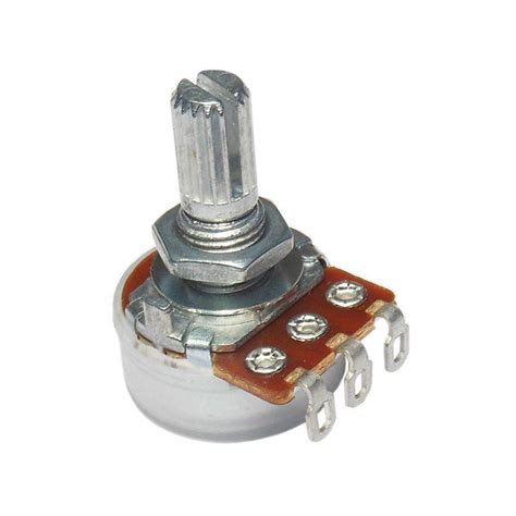 Alpha 250K Taper Mini Potentiometer 3 8 Short Metric Fit 18 Spline