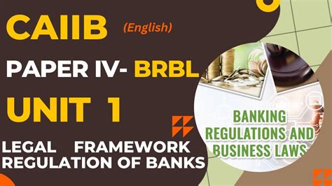 Caiib Brbl Unit Legal Framework Of Regulation Of Banks Youtube