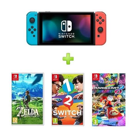 Nintendo Switch (Colored Joy-Con) Portable Gaming System with The