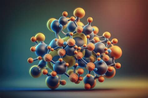 Premium Photo Abstract Molecules Design Molecular Structure With