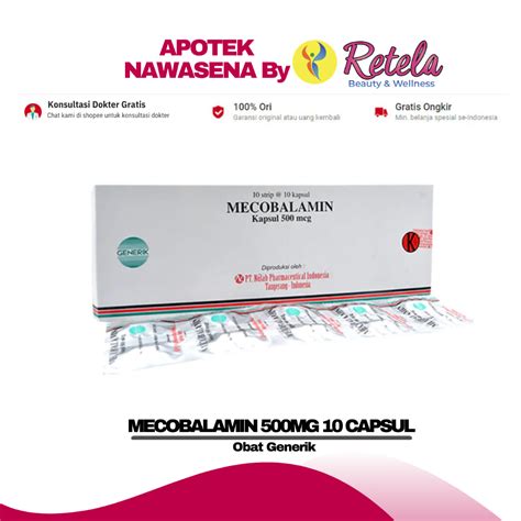 Jual MECOBALAMIN 500MG 1 STRIP 10 CAPSUL Shopee Indonesia