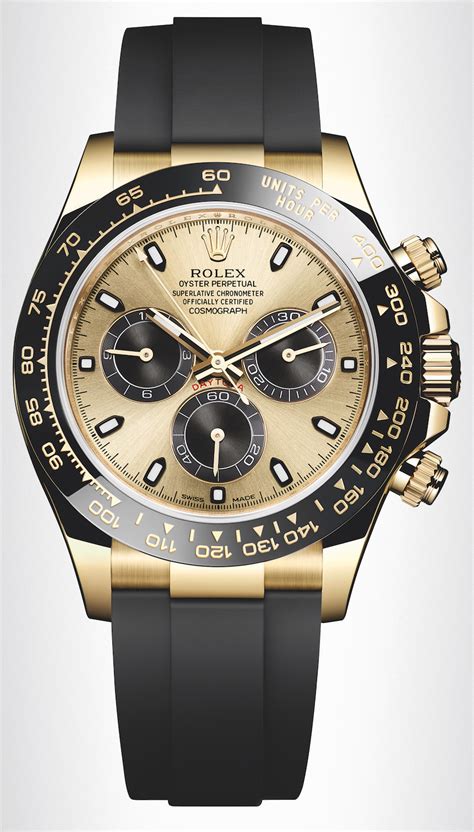 New Rolex Cosmograph Daytona Watches In Gold With Oysterflex Rubber