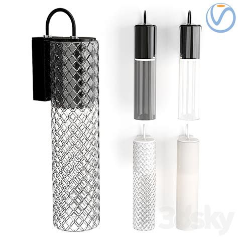 MODERN GLASS TUBE WALL Wall Light 3D Model