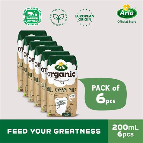 Arla Organic Full Cream Milk Ml Pack Lazada Ph