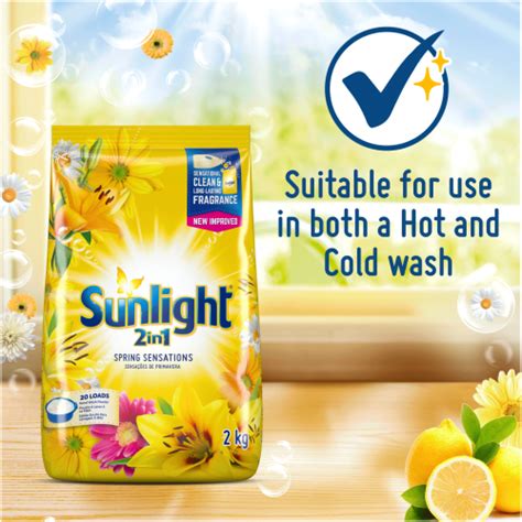 Sunlight 2in1 Hand Washing Powder Detergent Spring Sensations 2kg Clicks