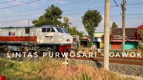 FULL SANTAI Hunting Kereta Api Sore Hari Di Lintas Purwosari Gawok