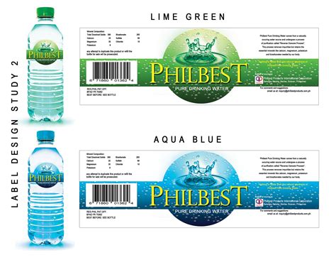 Philbest Pure Water Bottle Label Design :: Behance