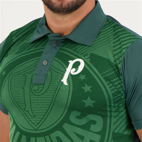 Polo Palmeiras Logo Effect Verde Escuro FutFanatics