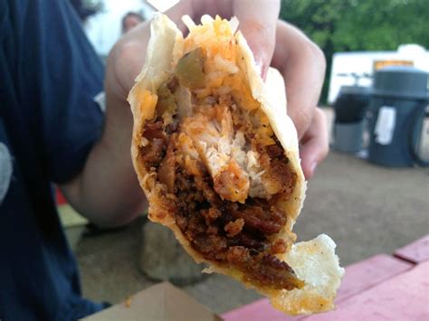 Trailer Park "Hillbilly Style" taco from the secret menu of Torchy's : Austin