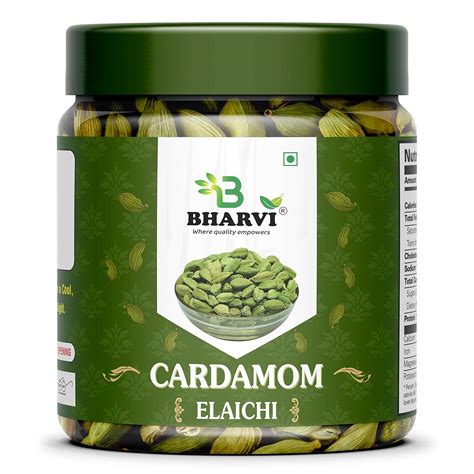 Bharvi Green Cardamom Bold Whole Elaichi Hari Elaichi Big Size