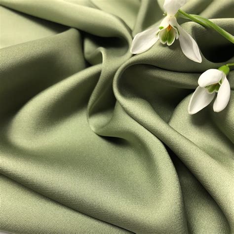 Tissu en satin de soie Moss Green au mètre Lingerie et robe Etsy