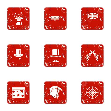 Grunge Set Vector Hd PNG Images, Bewitched Icons Set Vector Grunge, Art ...