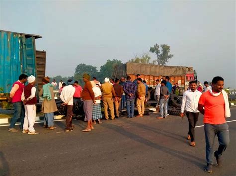 Road Accident Death In Varanasi Truck And Container Collided Head On On Ring Road Phase 2 In