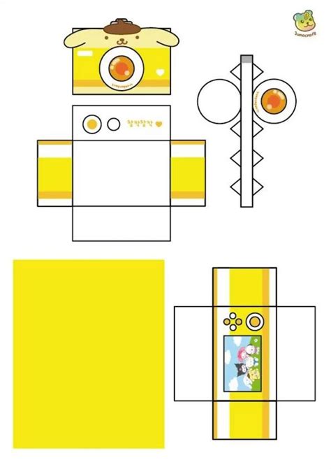 Pompompurin Camara In 2023 Paper Dolls Diy Hello Kitty Crafts Paper