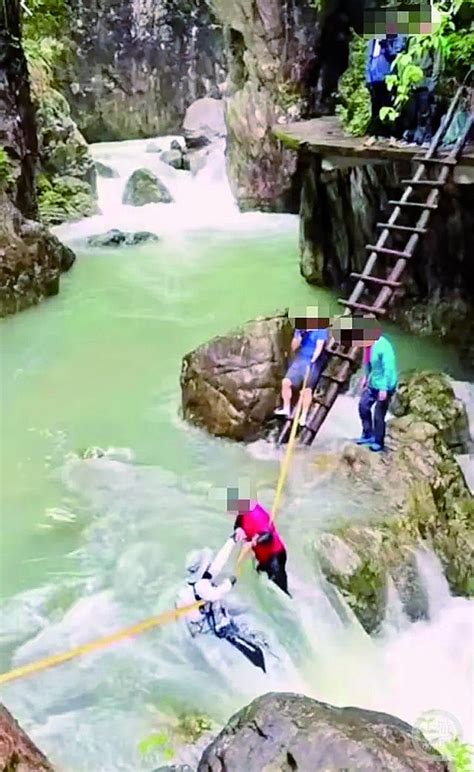 浙江台州两驴友 横渡废弃景区急流被冲走景区新浪财经新浪网