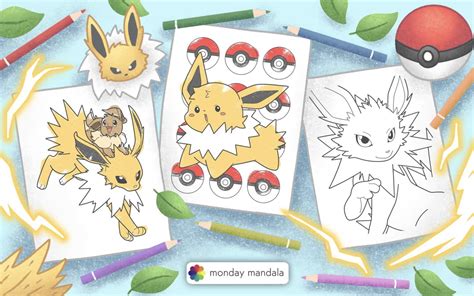 20 Jolteon Coloring Pages Free Pdf Printables