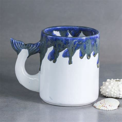 Whale Mug Handmade Ceramic Coffee Mug Nautical Beach Decor Etsy