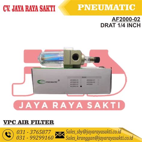 Jual Filter Udara Regulator Kompresor Pneumatic Vpc Af Drat