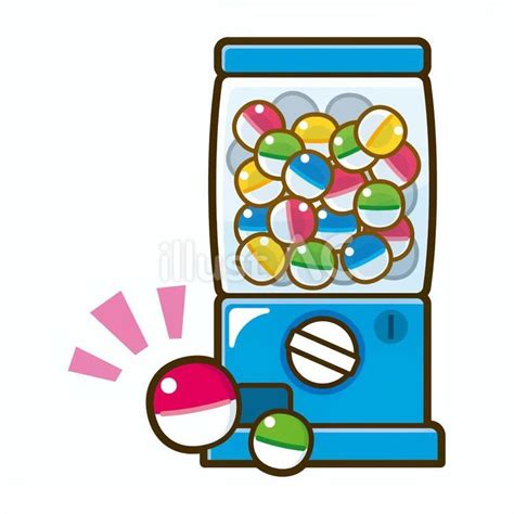 ガチャガチャ（青）とカプセルイラスト - No: 23461621｜無料イラスト・フリー素材なら「イラストAC」